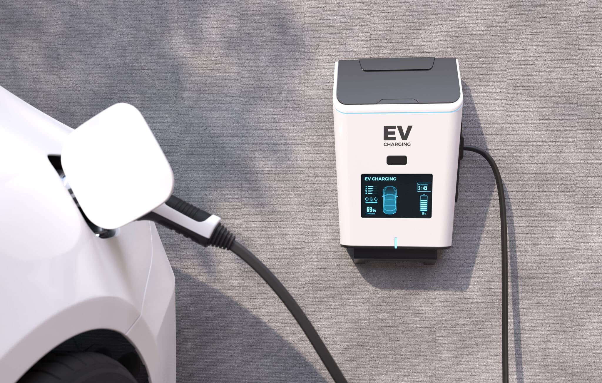 Borne de recharge pour véhicule électrique 7 kW installée par GD Light à Laventie